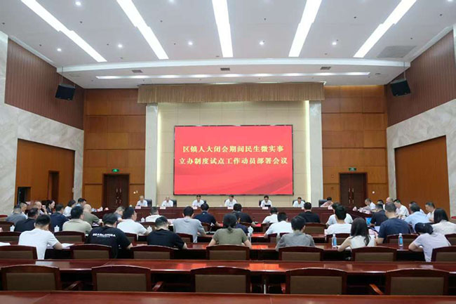 瓯海区部署推进民生微实事立办制度试点工作
